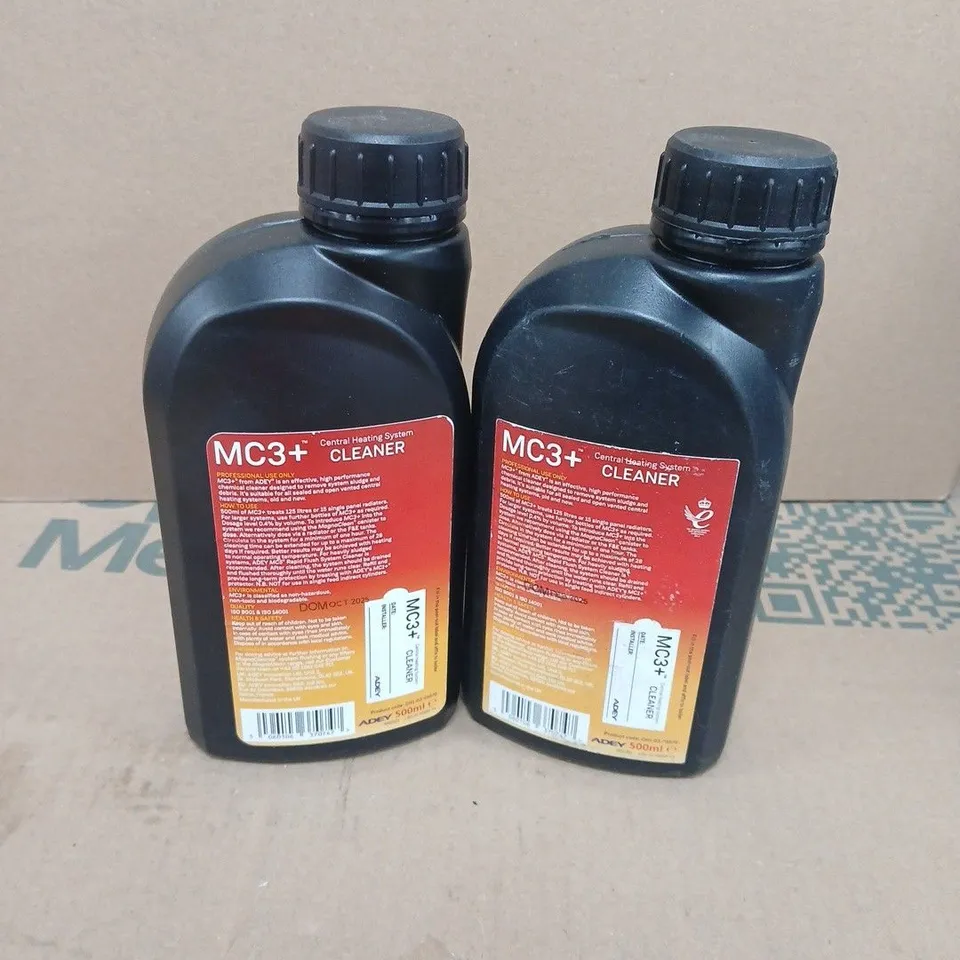 ADEY MC3+ CENTRAL HEATING SYSTEM CLEANER – 2 X 500ML BOTTLES