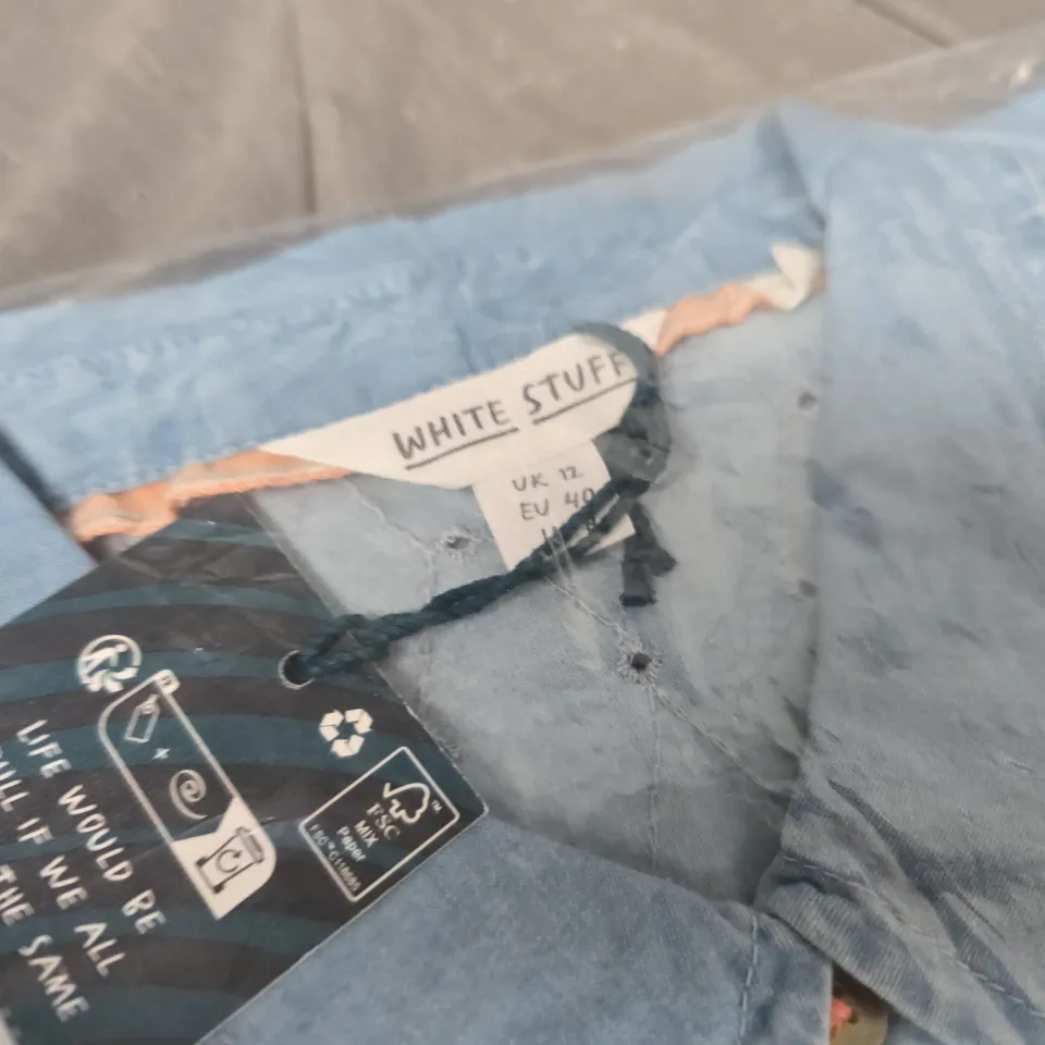 WHITE STUFF DENIM SHIRT – WOMEN'S, UK 12 (EU 40, US 8)