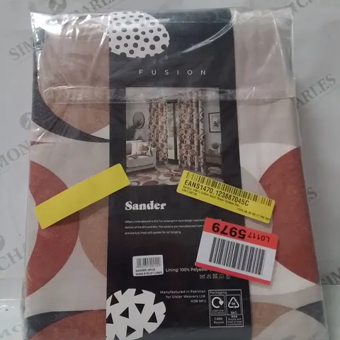 BAGGED SANDER 100% COTTON SEMI SHEER PAIR OF EYELET CURTAINS 90×90 