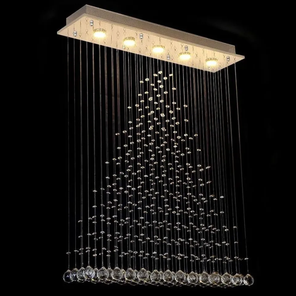 BOXED SCOTT 5-LIGHT CRYSTAL CHANDELIER (1 BOX)