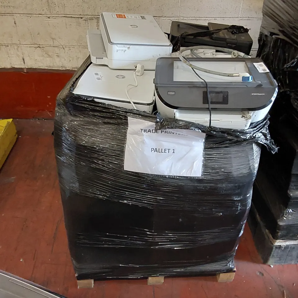 PALLET OF ASSORTED PRINTERS FROM BRANDS INCLUDING HP AND CANNON // QUANTITY UNSPECIFIED 