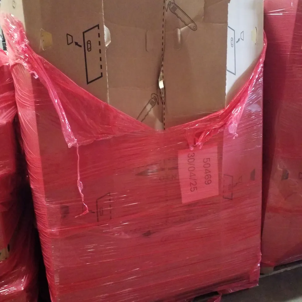 PALLET CONTAINING ASSORTED PRODUCTS INCLUDING ARTIFICIAL PLANTS, 43.3" GAMING TABLE WITH POWER OUTLET, OFFICE CHAIR & ELECTRIC WEED SWEEPER 