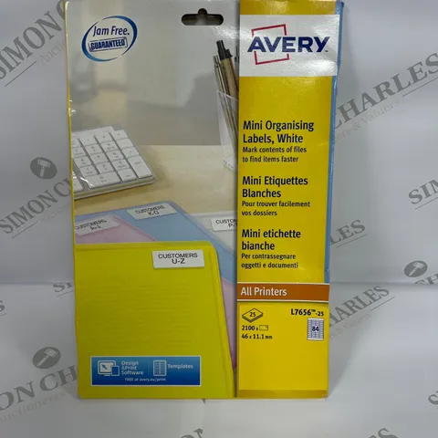 AVERY MINI ORGANISING LABELS IN WHITE