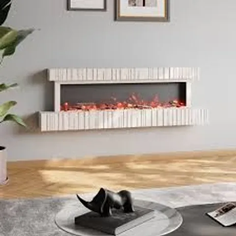BOXED WALL-MOUNTED FIREPLACE - WHITE (1 BOX)
