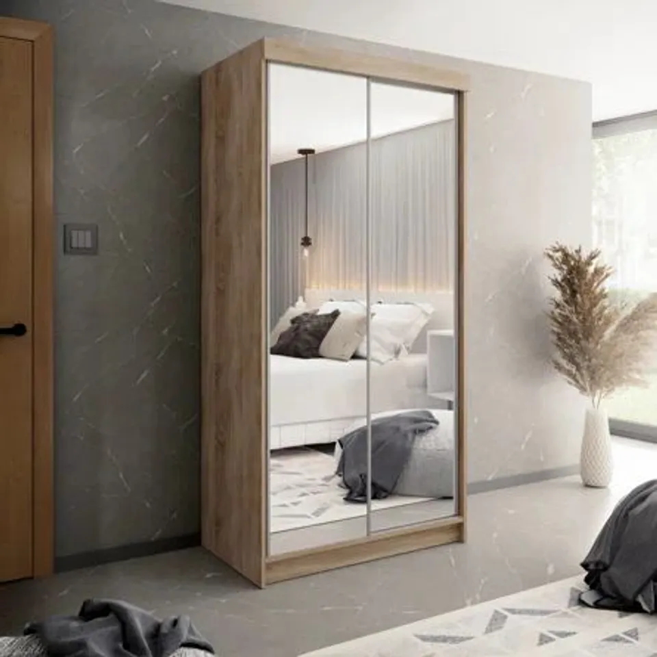 BOXED AIREANNA 2 DOOR WARDROBE - NATURAL (2 BOXES)