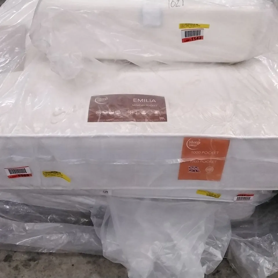 QUALITY BAGGED SLEEP TAYLOR EMILIA 1000 POCKET SPRUNG DOUBLE 4'6" MATTRESS