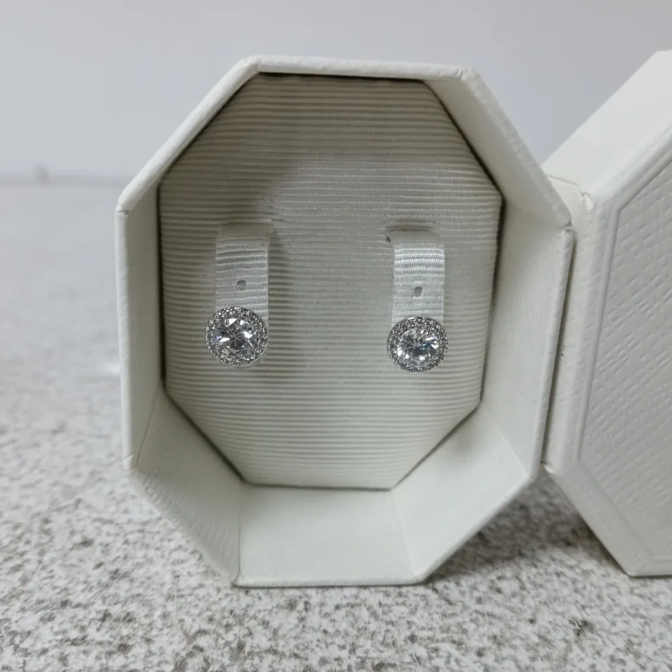 BOXED SWAROVSKI UNA ANGELIC STUD EARRINGS - SILVER