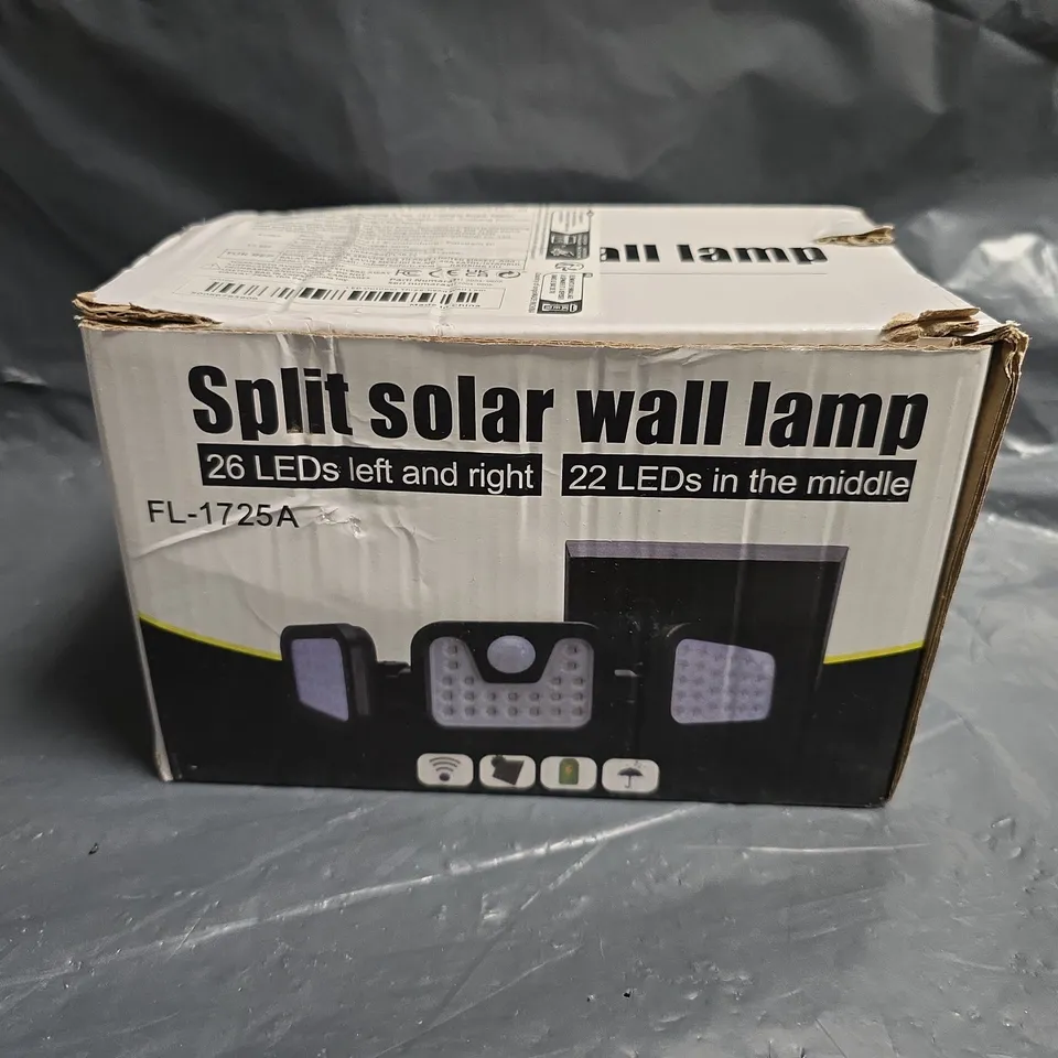 SPLIT SOLAR WALL LAMP – GARDEN/OUTDOOR LED LIGHT (BOXED)