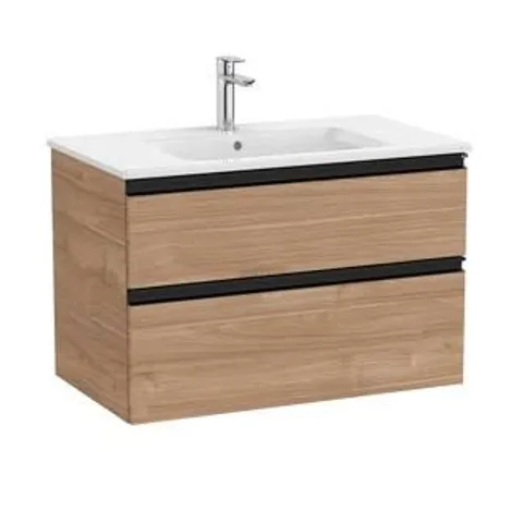 BRAND NEW BOXED ROCA THE GAP 800MM VANITY UNIT 2 DRAWERS - WALNUT