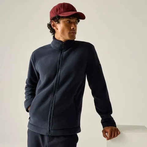 BRAND NEW REGATTA MENS GARRIAN II FULL ZIP SHERPA LINED FLEECE JACKET IN DARK BLUE SIZE UK L