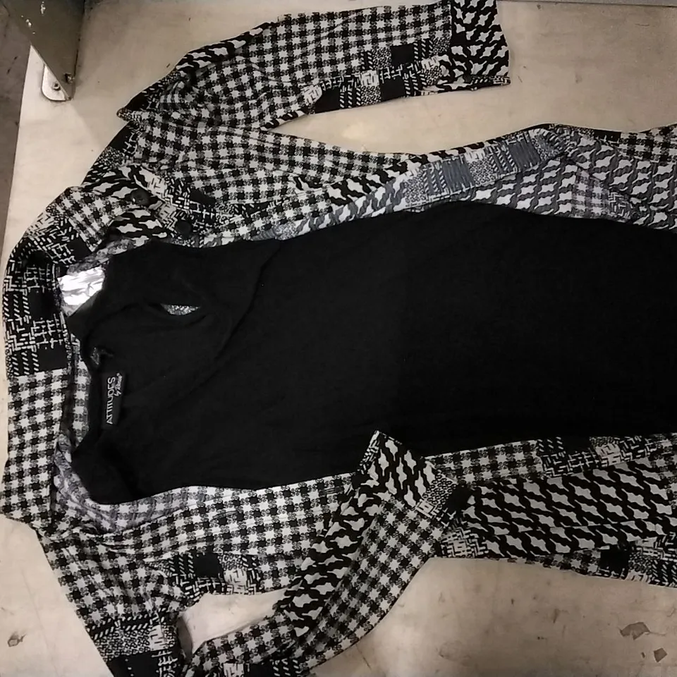 BOX CONTAINING ATTITUDE BY RENEE DRESS AND CARDIGAN,  SIZE XSP , 5 PCS 