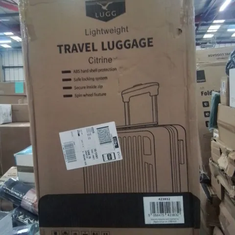 BOXED LIGHTWEIGHT TRAVEL LUGGAGE SUITCASE IN CITRINE 