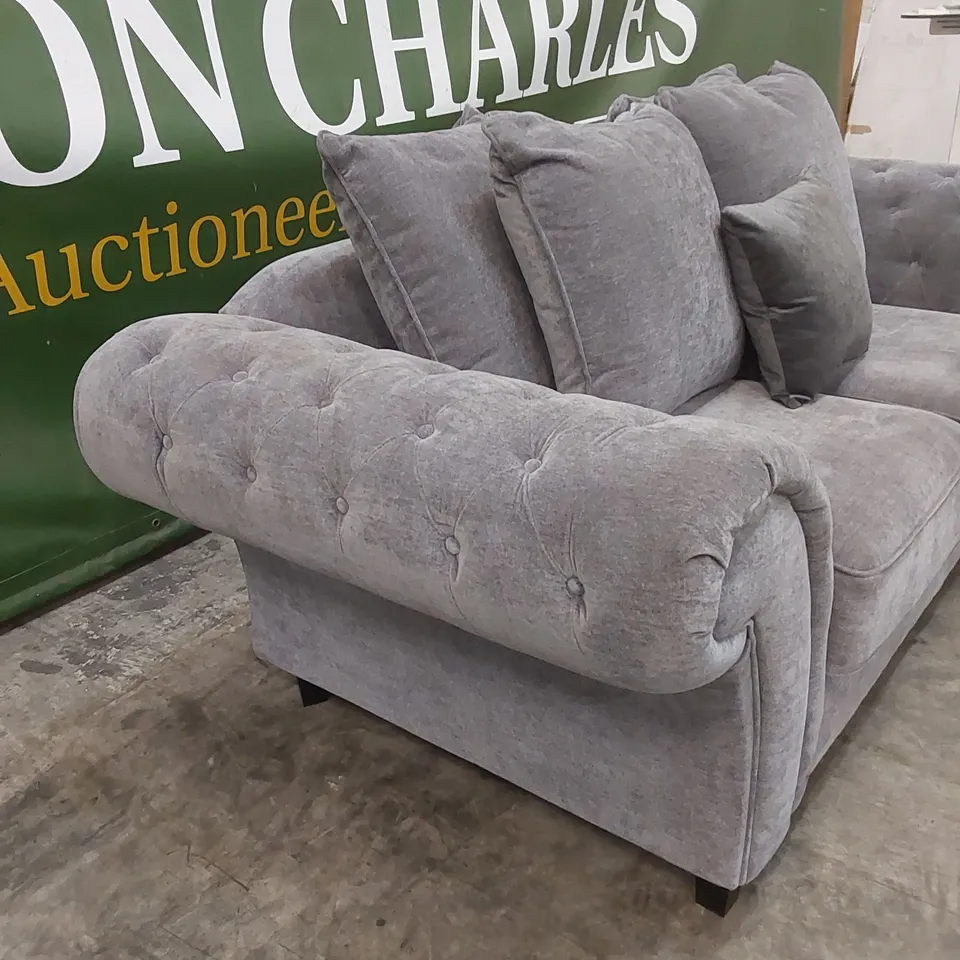 WINDSOR 2 SEATER FABRIC SCATTER BACK SOFA - GREY RRP £899