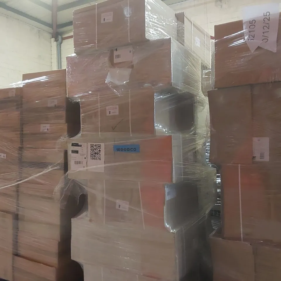 PALLET CONTAINING A LARGE QUANTITY OF BRAND NEW CALYPSO 300 BASE CARCASS DEEP H561 W300 D425 ANTHRACITE LINEN