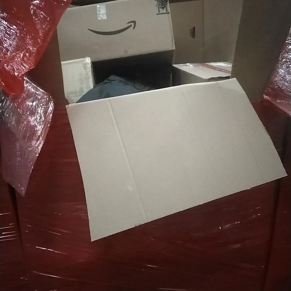 PALLET OF HOUSEHOLD ITEMS TO INCLUDE CAR SEAT, FOOT WARMER, KIDS KICK AND PLAY PIANO, STEAM CLEANER AND OTHER ASSORTED ITEMS...