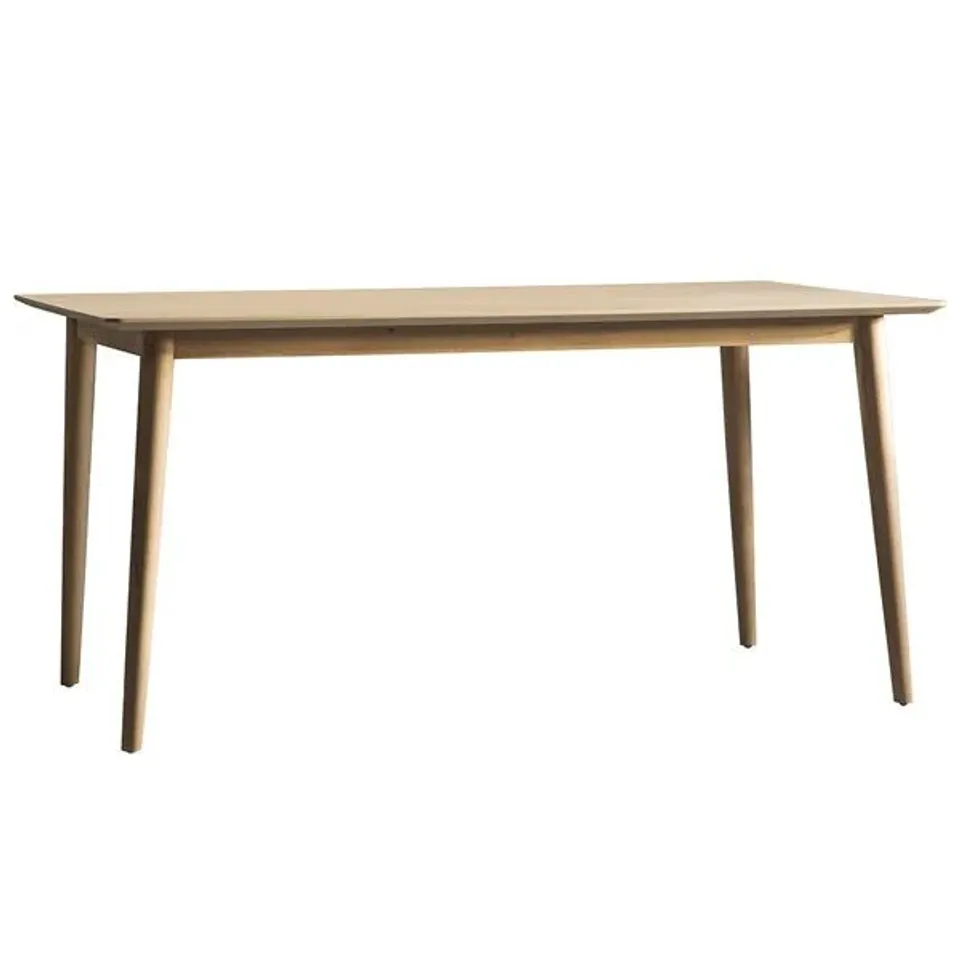 BOXED MILANO 6 SEATER RECTANGULAR DINING TABLE - OAK (1 BOX)