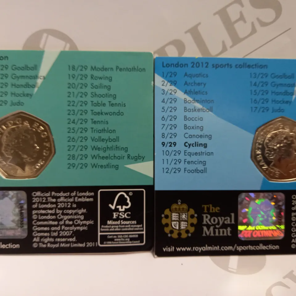 LONDON 2012 SPORTS COLLECTION - BADMINTON AND CYCLING