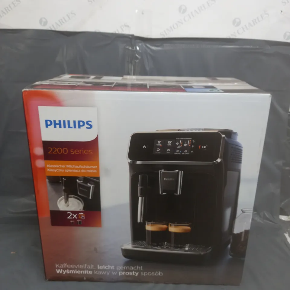 BOXED PHILIPS 2200 SERIES EP2 FULL AUTOMATIC COFFEE MACHINE