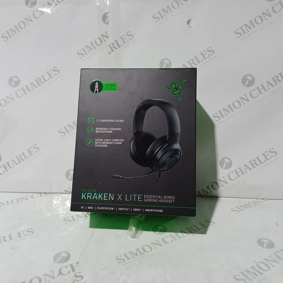 BOXED RAZER KRAKEN X LITE WIRED GAMING HEADSET- BLACK