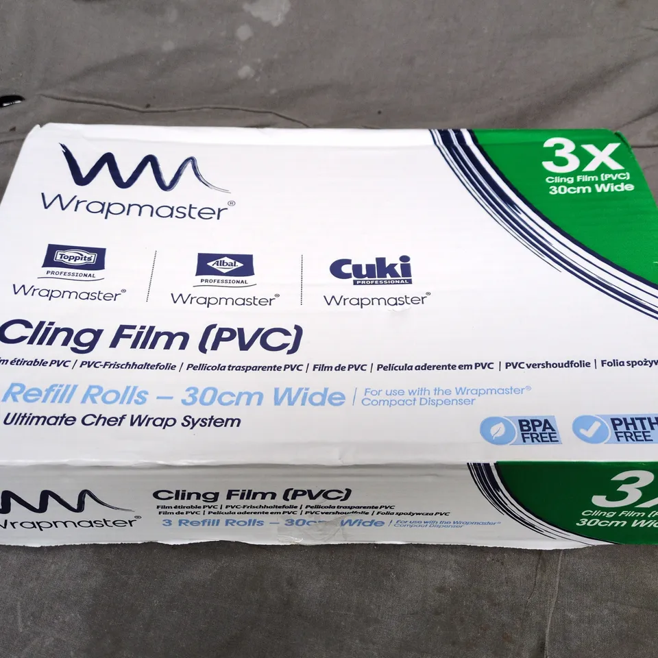 WRAPMASTER CLING FILM (PVC) 30CM WIDE – 3 REFILL ROLLS