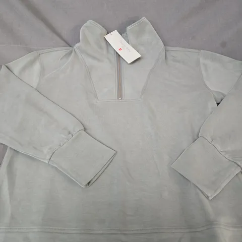 SWEATY BETTY SAND WASH HALF ZIP LONGLINE SWEATSHIRT - SIZE S