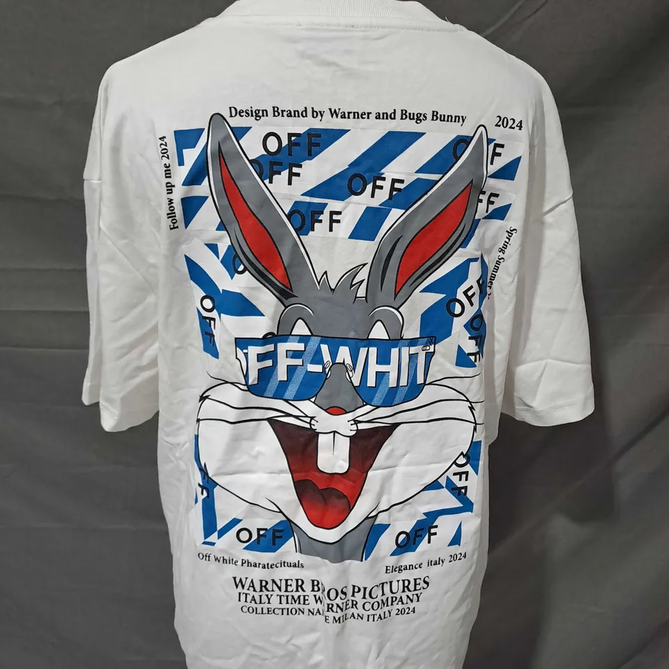 OFF-WHITE BUG BUNNY GRAPHIC T-SHIRT SIZE XL