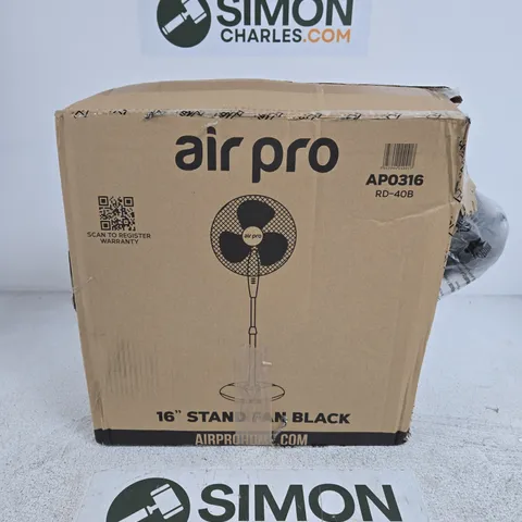 AIR PRO 16IN STANDING FAN – BLACK 