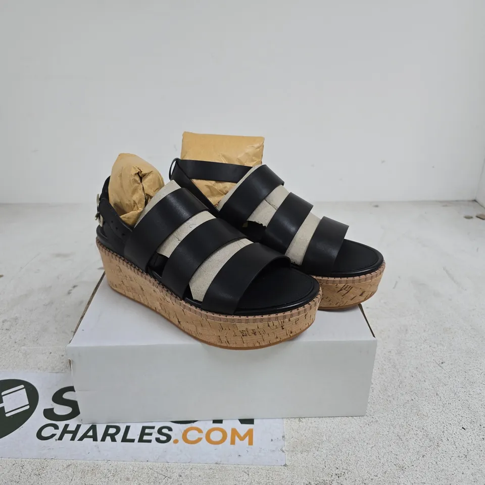 FITFLOP ELOISE STRAPPY WEDGE SANDAL UK 7 BOXED