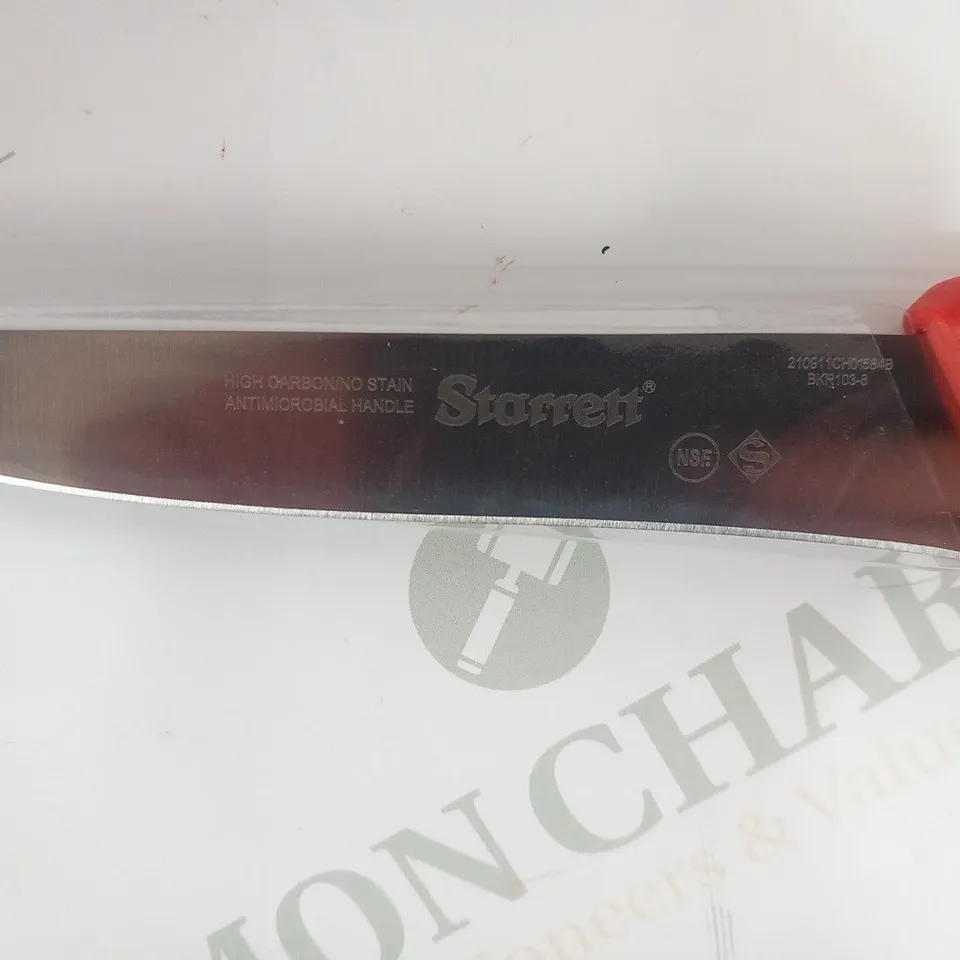 APPROXIMATELY 9 STARRETT BUTCHER KNIFE DEBONING WITH STRAIGHT BROAD BLADE BKR103-6