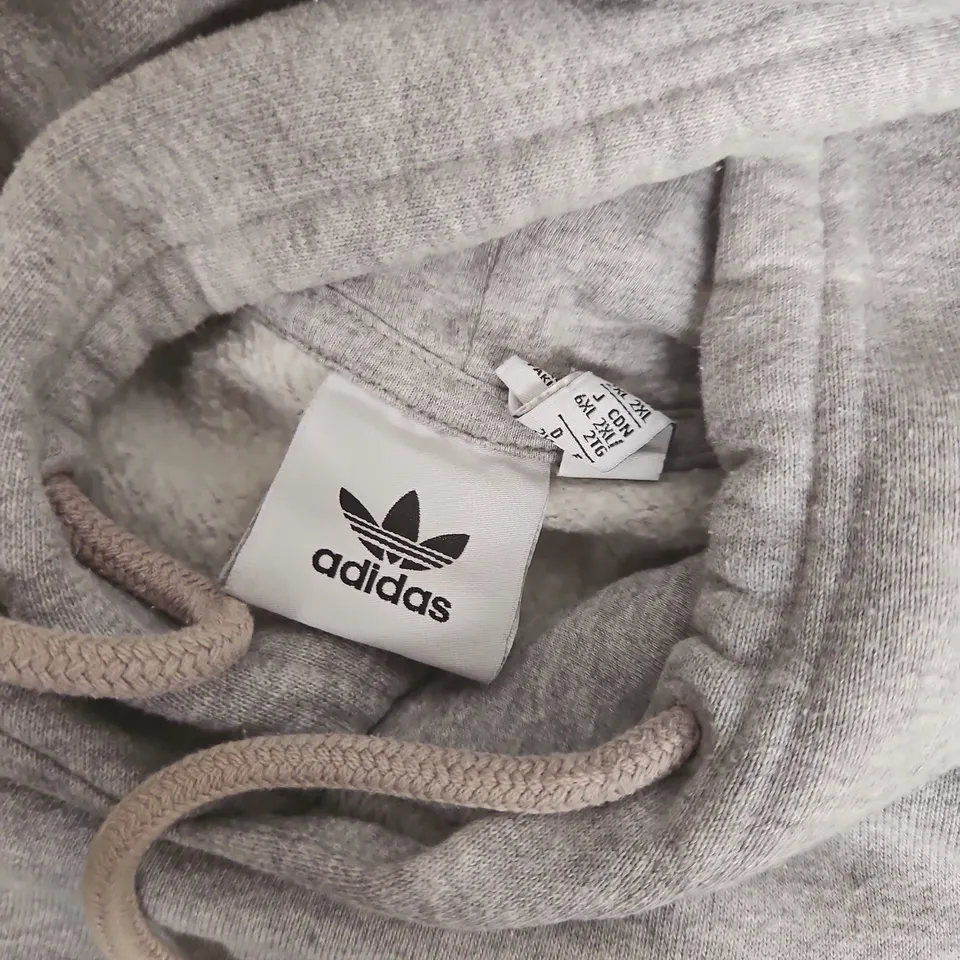ADIDAS LONG SLEEVE HOODIE IN GREY - 2XL