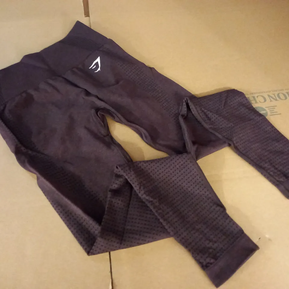 GYMSHARK BROWN TRAINING LEGGINGS - S