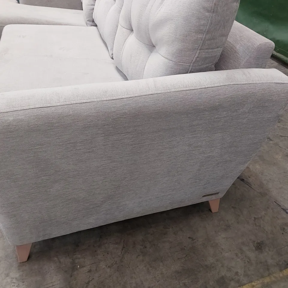 QUALITY BRITISH MANUFACTURED DESIGNER THE LOUNGE CO. HERMIONE CORNER CHAISE END SOFA LHF SIL248 SILVER BIRCH