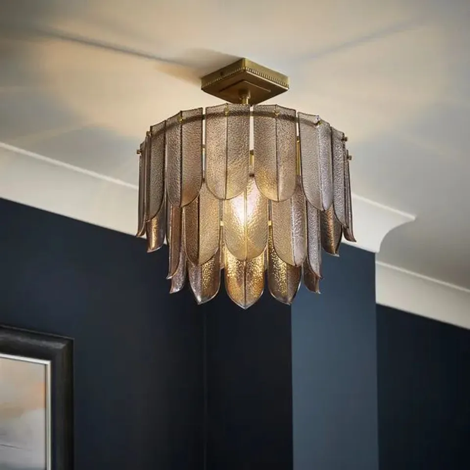 BOXED HOTEL MELIA SEMI FLUSH CEILING LIGHT