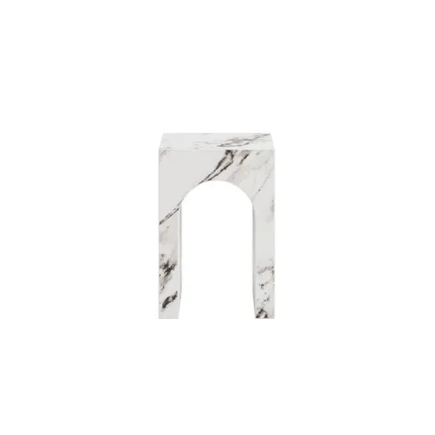 BOXED DEMYLA CALACATTA SIDE TABLE 
