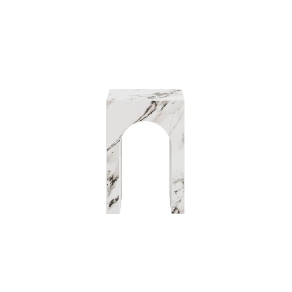 BOXED DEMYLA CALACATTA SIDE TABLE 