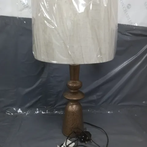 VERY HOME TOTEM CERAMIC DISTRESSED BRONZE TABLE LAMP