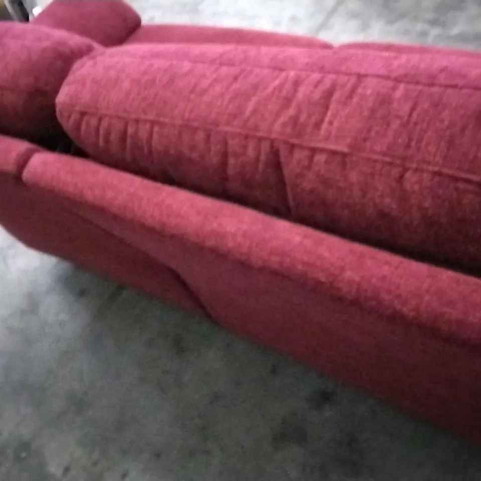 QUALITY BRITISH DESIGNED & MANUFACTURED G PLAN SEATTLE 3 SEATER MANUAL RECLINER SOFA RUSH CLARET FABRIC