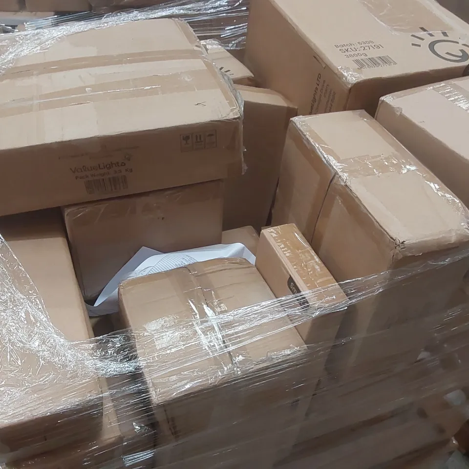 PALLET CONTAINING A VERY LARGE QUANTITY OF ASSORTED LIGHTING ITEMS