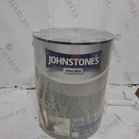 JOHNSTONE'S WALL & CEILING PURE BRILLIANT WHITE MATT PAINT - 5L - COLLECTION ONLY