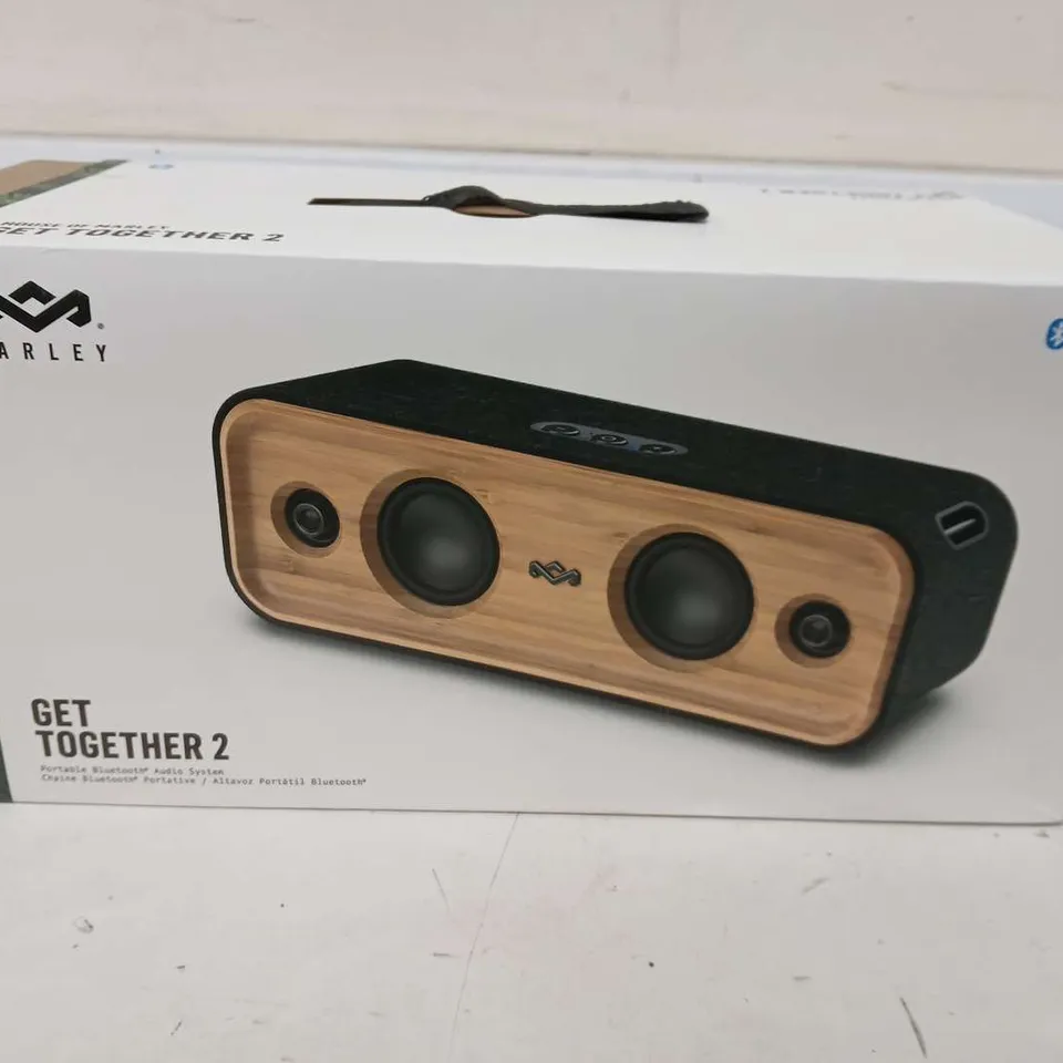 BOXED MARLEY GET TOGETHER 2 PORTABLE BLUETOOTH AUDIO SYSTEM