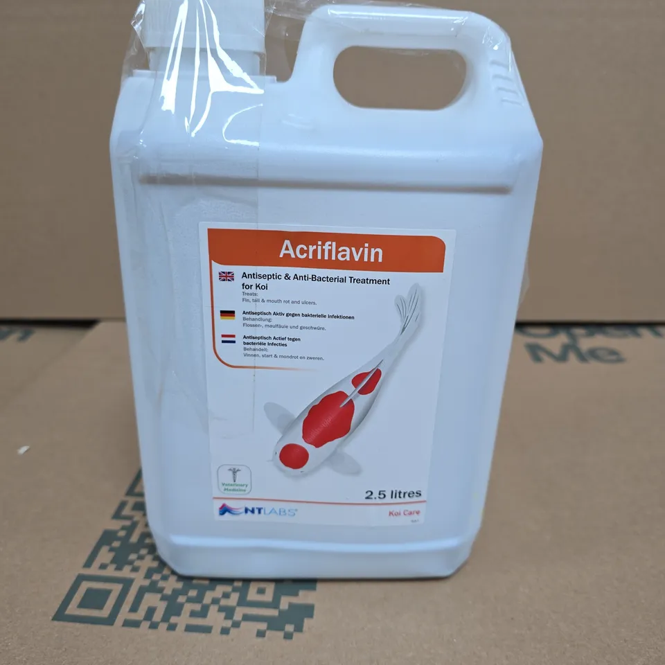 ACRIFLAVIN ANTISEPTIC & ANTI-BACTERIAL TREATMENT FOR KOI – 2.5 LITRES