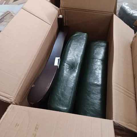 BOXED HOMEMIYN ARMCHAIR - GREEN/DARK OAK (1 BOX)