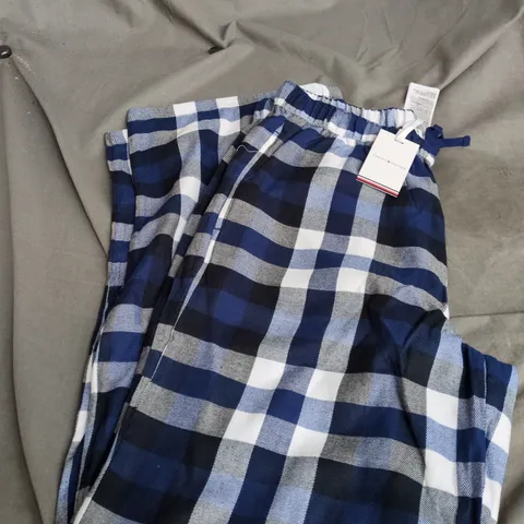 TOMMY HILFIGER HERITAGE FLANNEL BLUE CHECK PYJAMA PANTS SIZE S