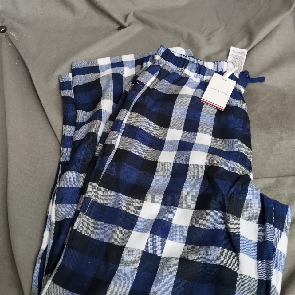 TOMMY HILFIGER HERITAGE FLANNEL BLUE CHECK PYJAMA PANTS SIZE S