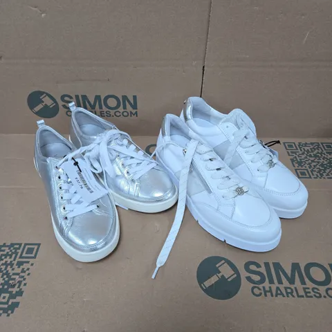 APPROXIMATELY 10 ASSORTED PAIRS OF LOOSE SHOES/TRAINERS IN VARIOUS SIZES 