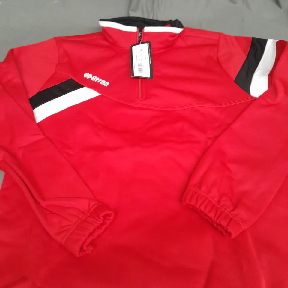 ERREA FRANKLIN CASUAL  1/4 ZIP TOP IN RED SIZE M