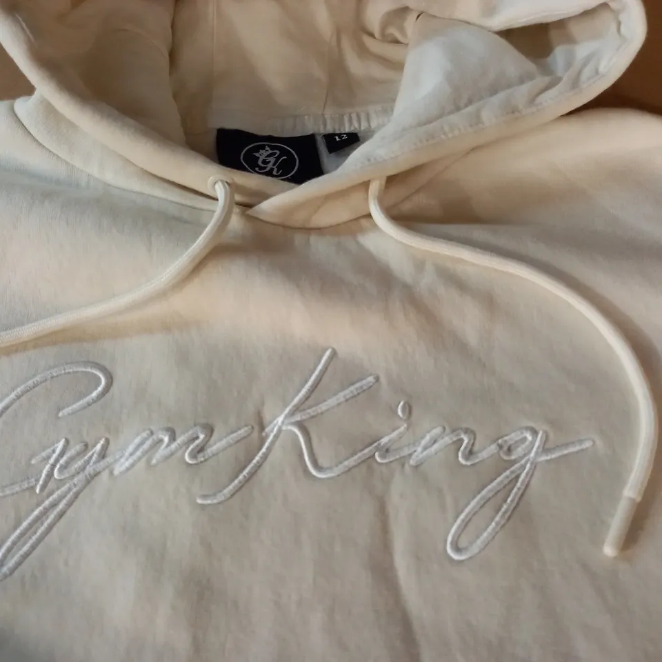 GYM KING CREAM CROPPED HOODIE - 12