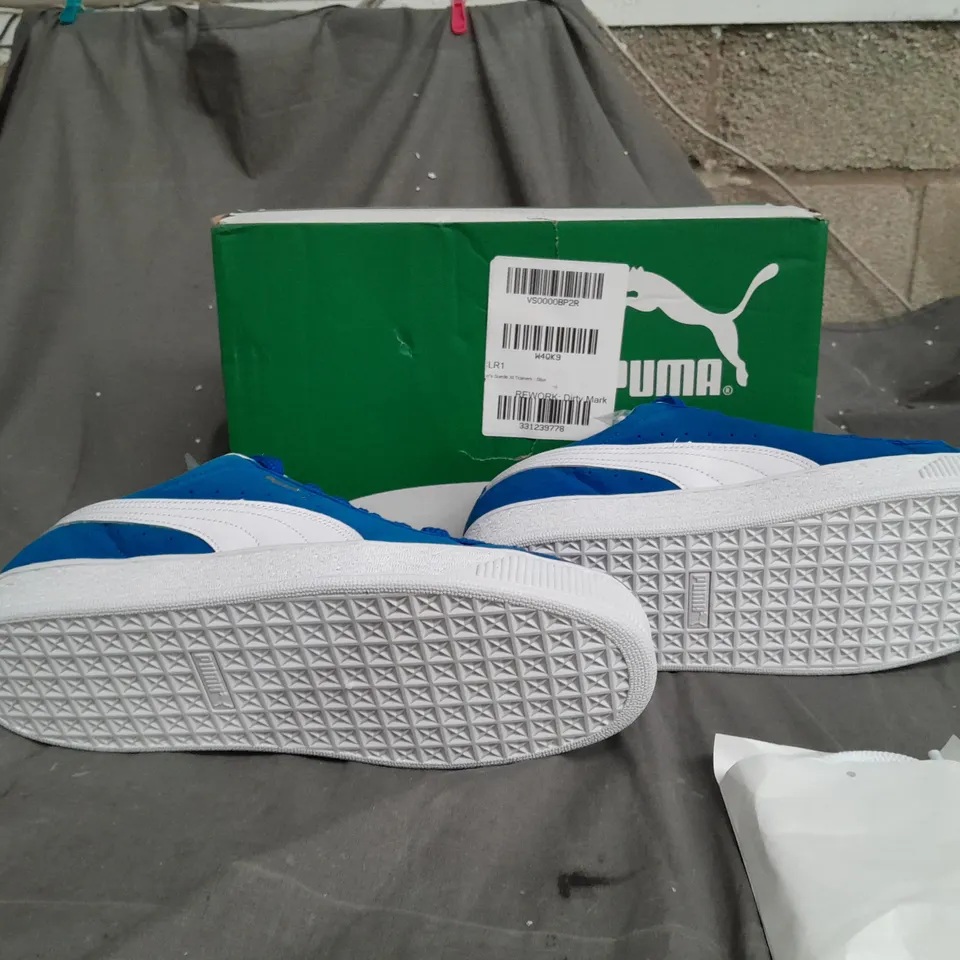 BOXED PAIR OF PUMA SUEDE XL TEAM ROYAL UK 10 