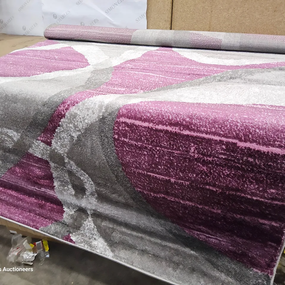 HEACOCK DHURRIE PURPLE/GREY RUG 120 × 170