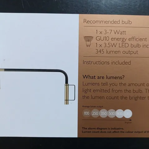 BOXED JOHN LEWIS No045 WALL LIGHT IN BLACK  